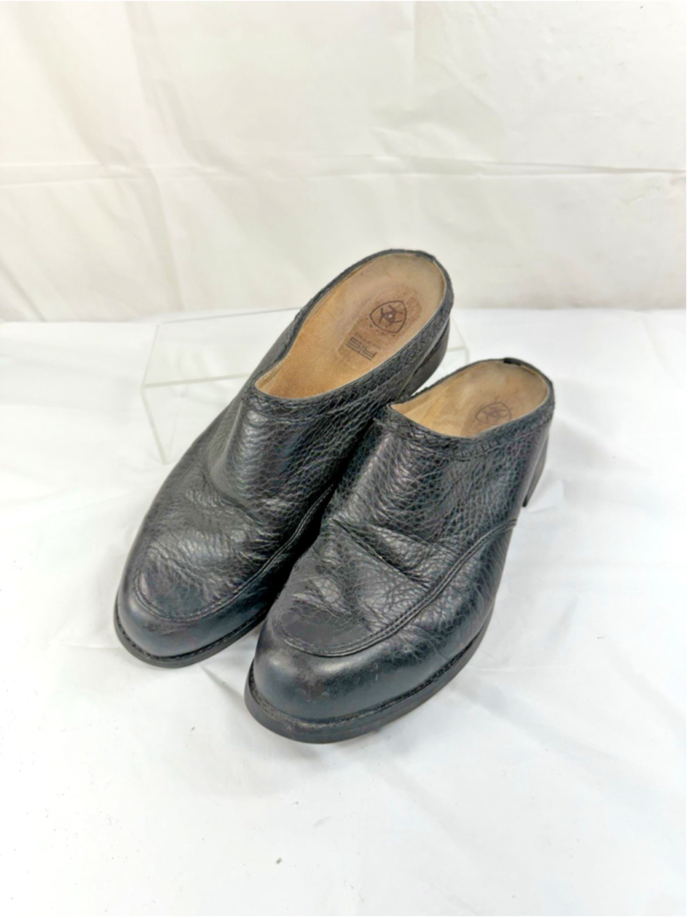 Ariat Black Leather Slip-On Mules
